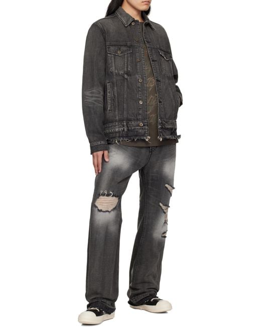 we11done Blue Belted Denim Jacket