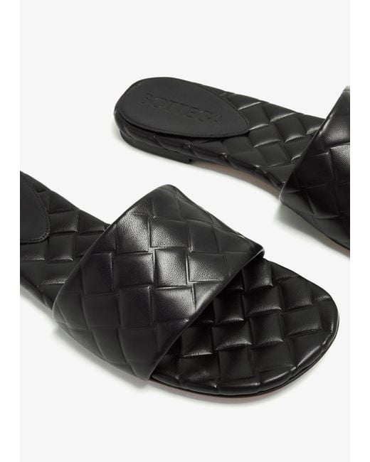 Bottega Veneta White Quilted Slip-On Sandals