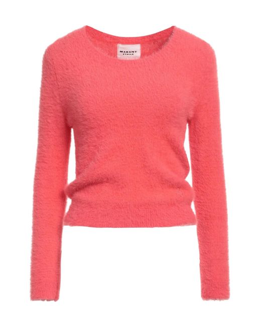 Isabel Marant Red Solid-Color Lightweight Knitwear