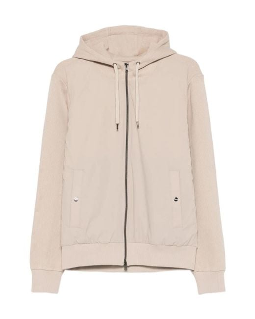 Herno Natural Hooded Zip-Up Jacket for men