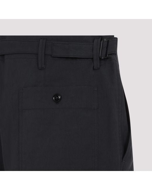 Lemaire Black Straight Leg Carrot Pants for men