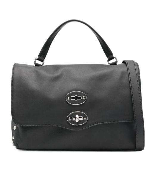 Zanellato Black Small Studded Shoulder Bag