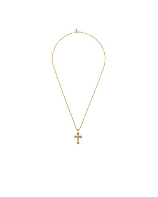 Emanuele Bicocchi White Small Avelli Cross Necklace for men