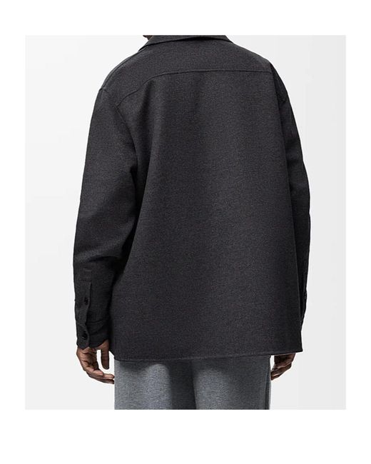 Loewe Blue Wool-Cashmere Overshirt for men
