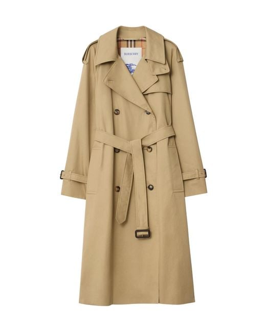Burberry Natural Double-Breasted Trench Coat
