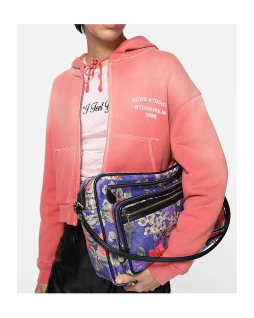 Acne Pink Sprayed Zip Hoodie for men