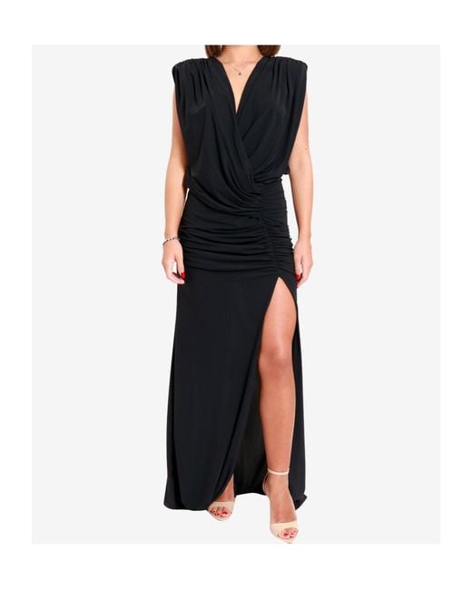 Amazuìn Black Draped Dress