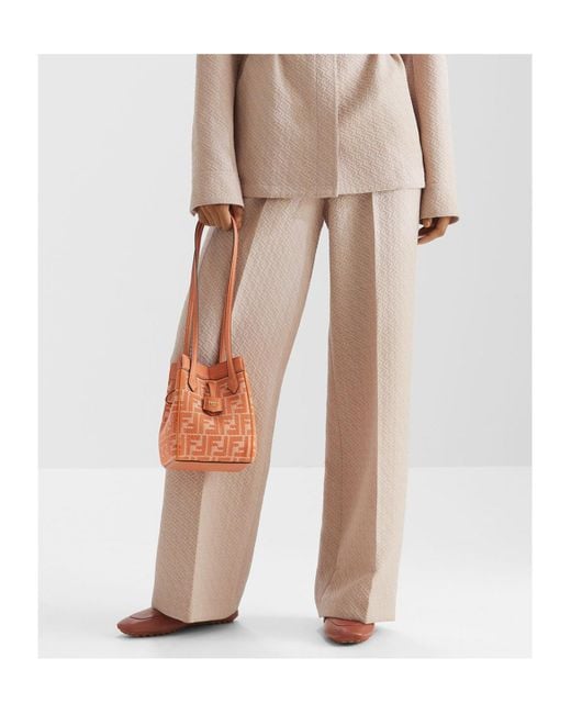 Fendi White Ff Pattern Mini Tote