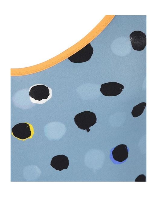 Fendi Blue Dotted Swimsuit