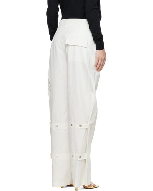Bottega Veneta White Wide-Leg Trousers