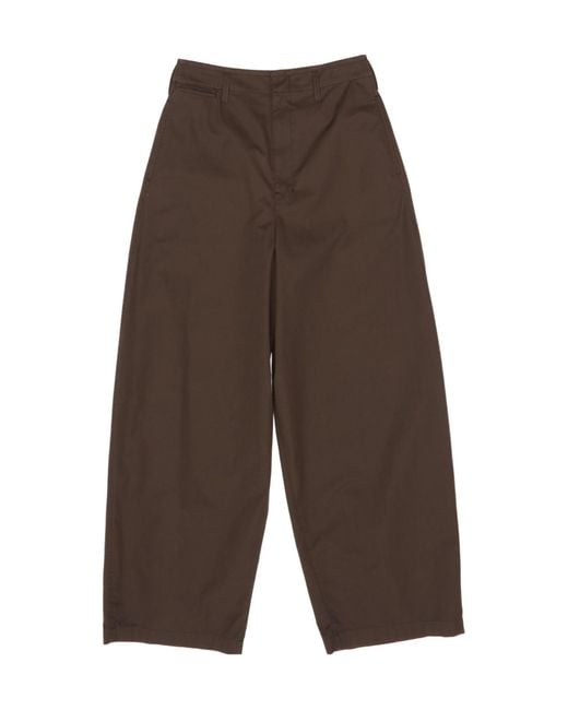 Lemaire Brown Wide Leg Chino Trousers