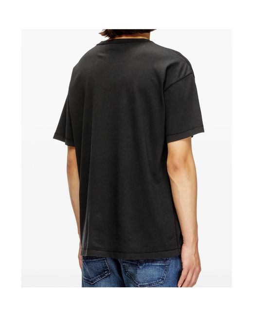 DIESEL Black T-Norm-Lod Oval D Logo T-Shirt for men