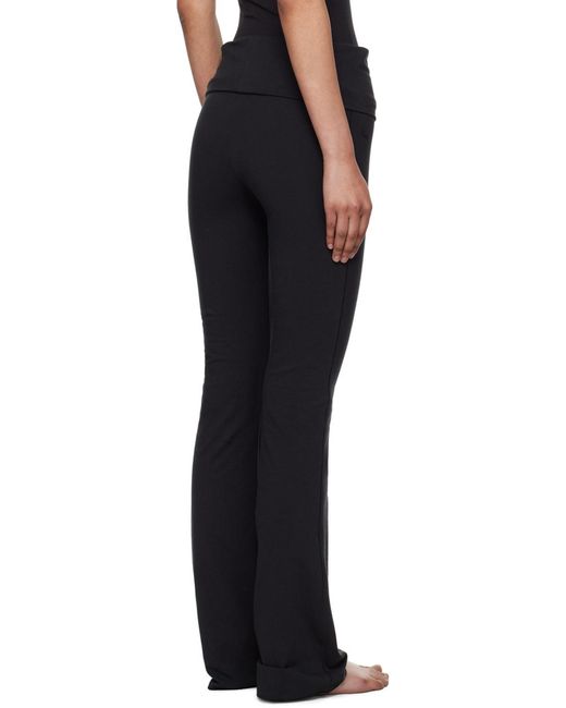 Skims Black Plain Jersey Casual Pants