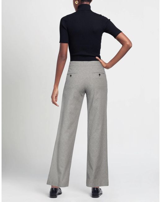 Isabel Marant Gray High-Waist Zip Straight-Leg Pants