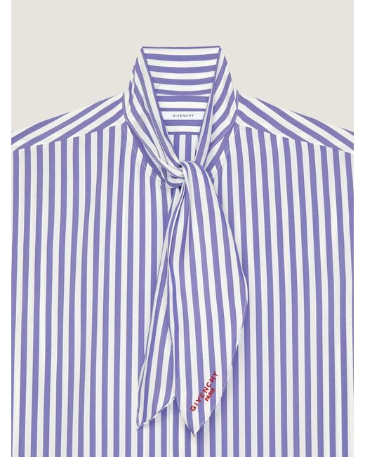 Givenchy Purple Cocoon Striped Shirt