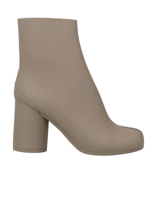 Maison Margiela Gray Minimalist Solid-Color Ankle Boots