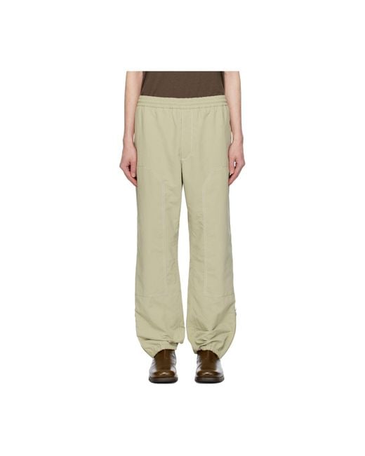 Moncler Natural Embroidered Logo Patch Jogging Pants for men