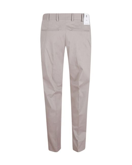 Pt Pantaloni Gray Pt Torino Rebel Flat Front Pants for men