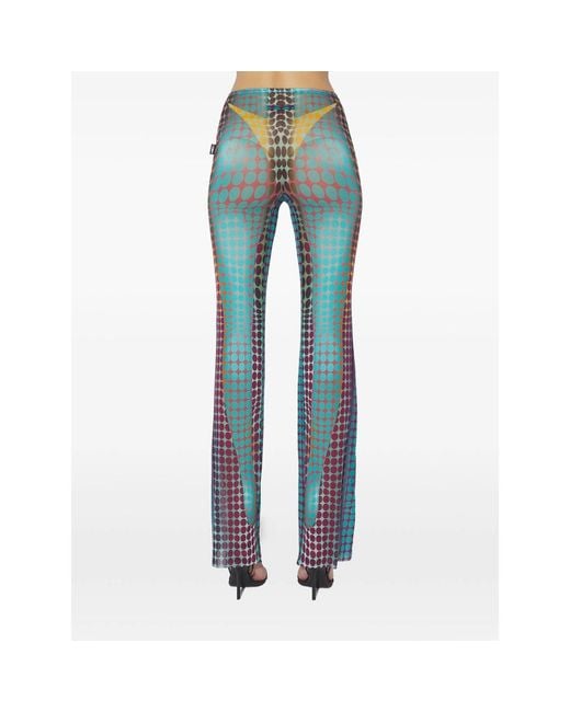 Jean Paul Gaultier Women's Blue Wide Pants