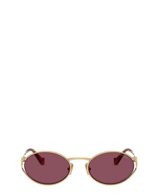 Miu Miu Pink Metal Sunglasses