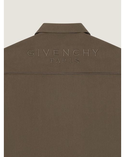 Givenchy Green Couture Seam Zipped Shirt for men