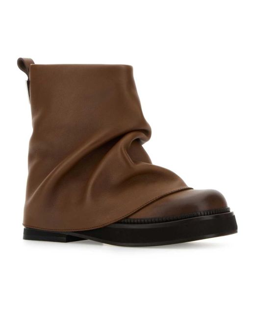 The Attico Brown The Round Toe Robin Ankle Boots