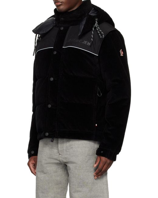 Moncler Black Grenoble Hooded Down Jacket for men