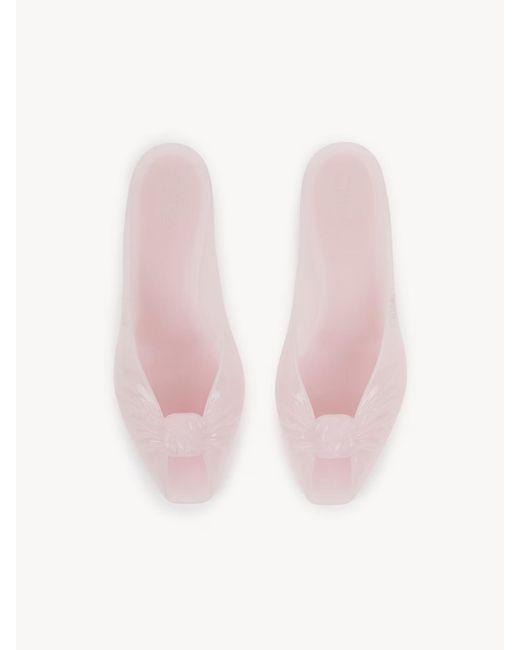 Chloé Pink Chloé Jelly Knot Detailed Mules