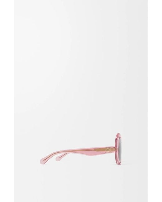 Loewe Brown Mini Anagram Steps Square Sunglasses