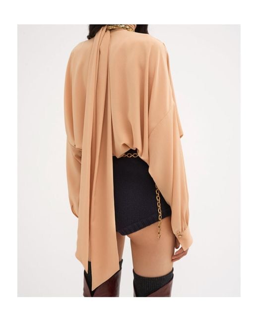 Chloé Natural Chloé High-Neck Blouse