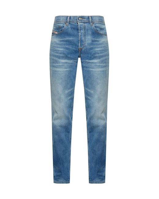 DIESEL Blue 2023 D-Finitive Logo Patch Jeans for men