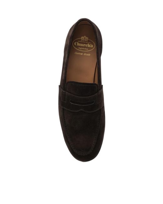 Church's Black Almond Toe Slip-On Loafers for men