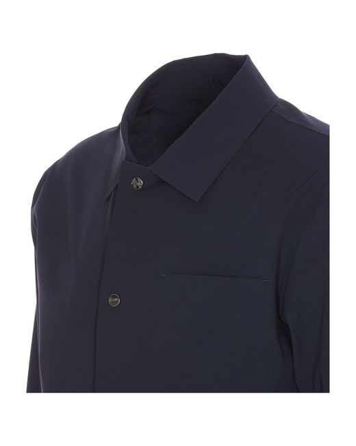 Herno Black Long-Sleeved Buttoned Shirt for men
