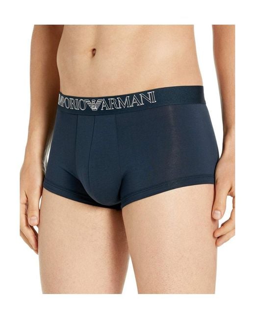 Emporio Armani Blue Logo Panties for men