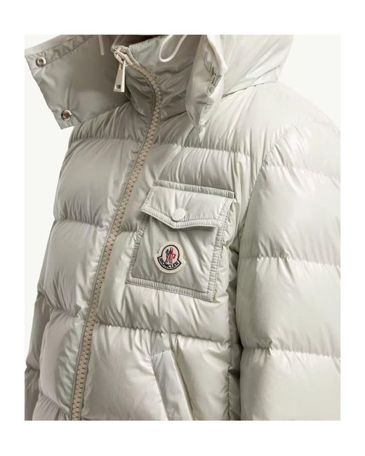 Moncler Gray Andro Hooded Short Down Jacket