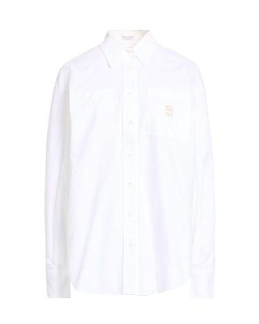 Brunello Cucinelli White Solid Colour Shirts