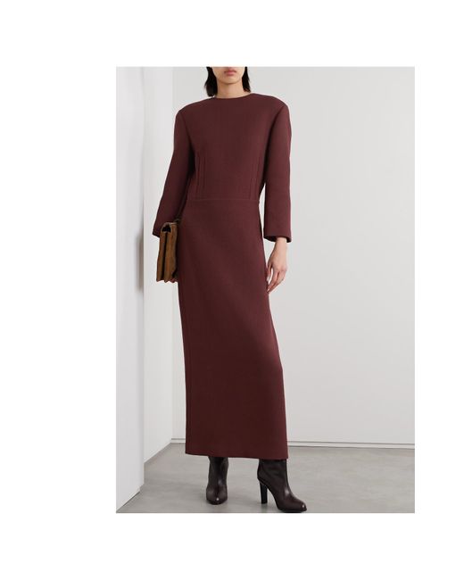 The Row Red Jery Wool-Blend Dress