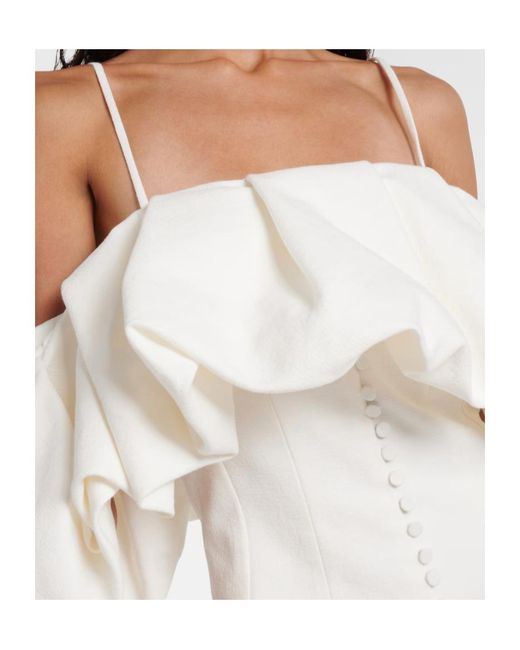Jonathan Simkhai White Suspender Dress