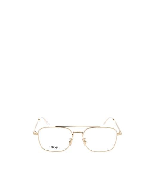 Dior White Eyewear Botanicao Pilot Frame Glasses for men