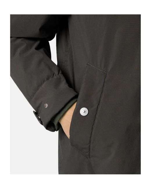 Stone Island Black Long Hooded Parka for men
