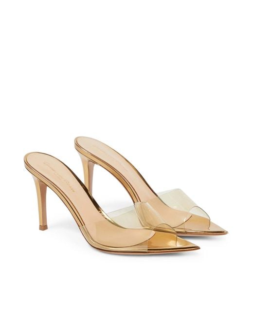 Gianvito Rossi White Elle Heeled Sandals