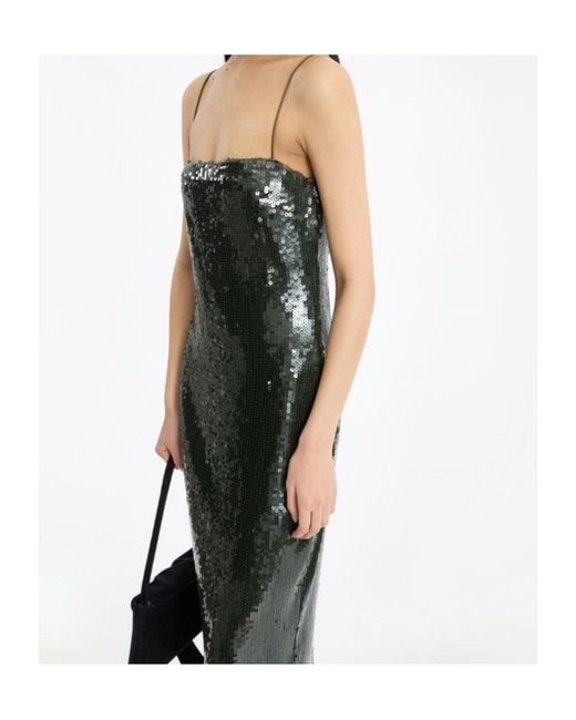 ROTATE BIRGER CHRISTENSEN Green Yuliana Sequin Maxi Dress