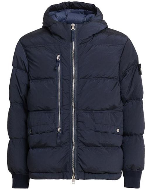 Stone Island Black Econyl Down Jacket for men