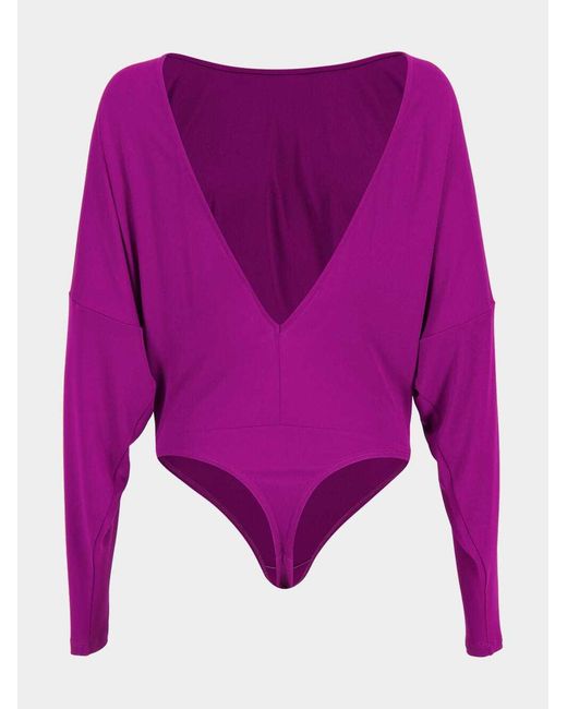 Emilio Pucci Purple Long-Sleeve Bodysuit