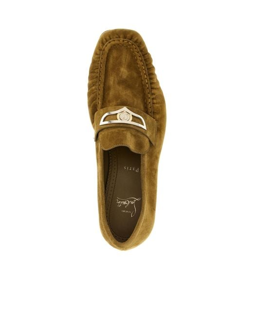 Christian Louboutin Brown Mocallista Loafers for men