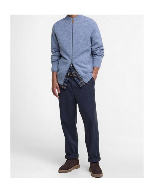 Barbour Blue Talder Zipped Jumper for men