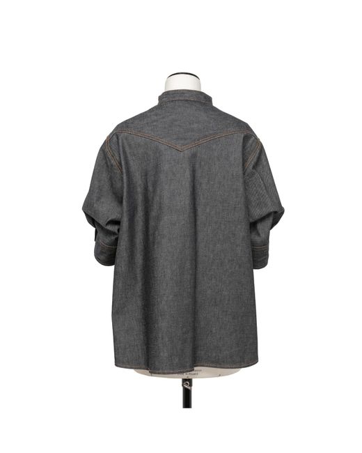 Sacai Black Denim Knitted Buttoned Cardigan