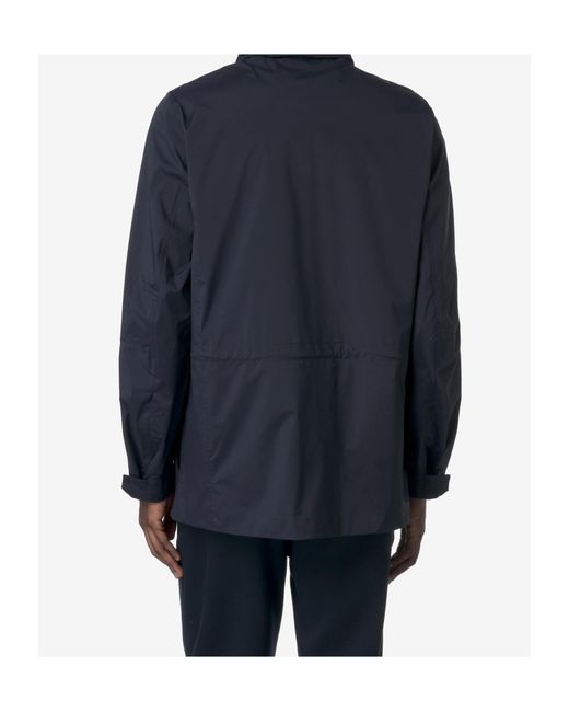 K-Way Blue Logo Detail High Neck Jacket for men