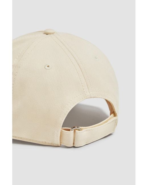 Moncler Natural Logo Embroidered Curved Peak Cap