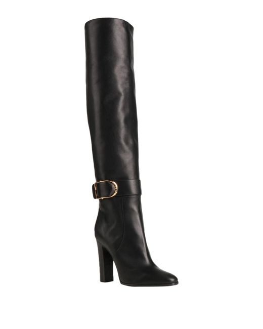 Dolce & Gabbana Black Solid Color Over-The-Knee Boots